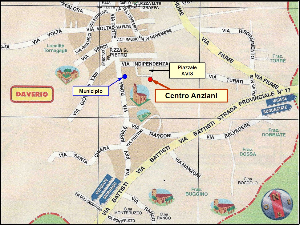 Come raggiungere il Centro Sociale Anziani Daverio Come raggiungere il Centro Sociale Anziani Daverio